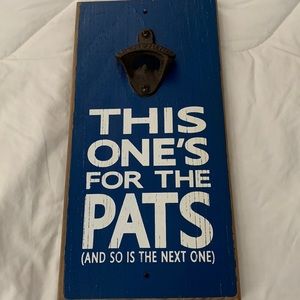 New England Patriots Wooden Bottle Opener